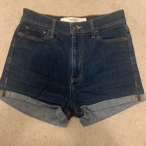 Abercrombie & Fitch folded denim jean shorts